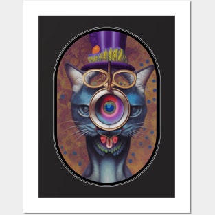 Cat steampunk Posters and Art